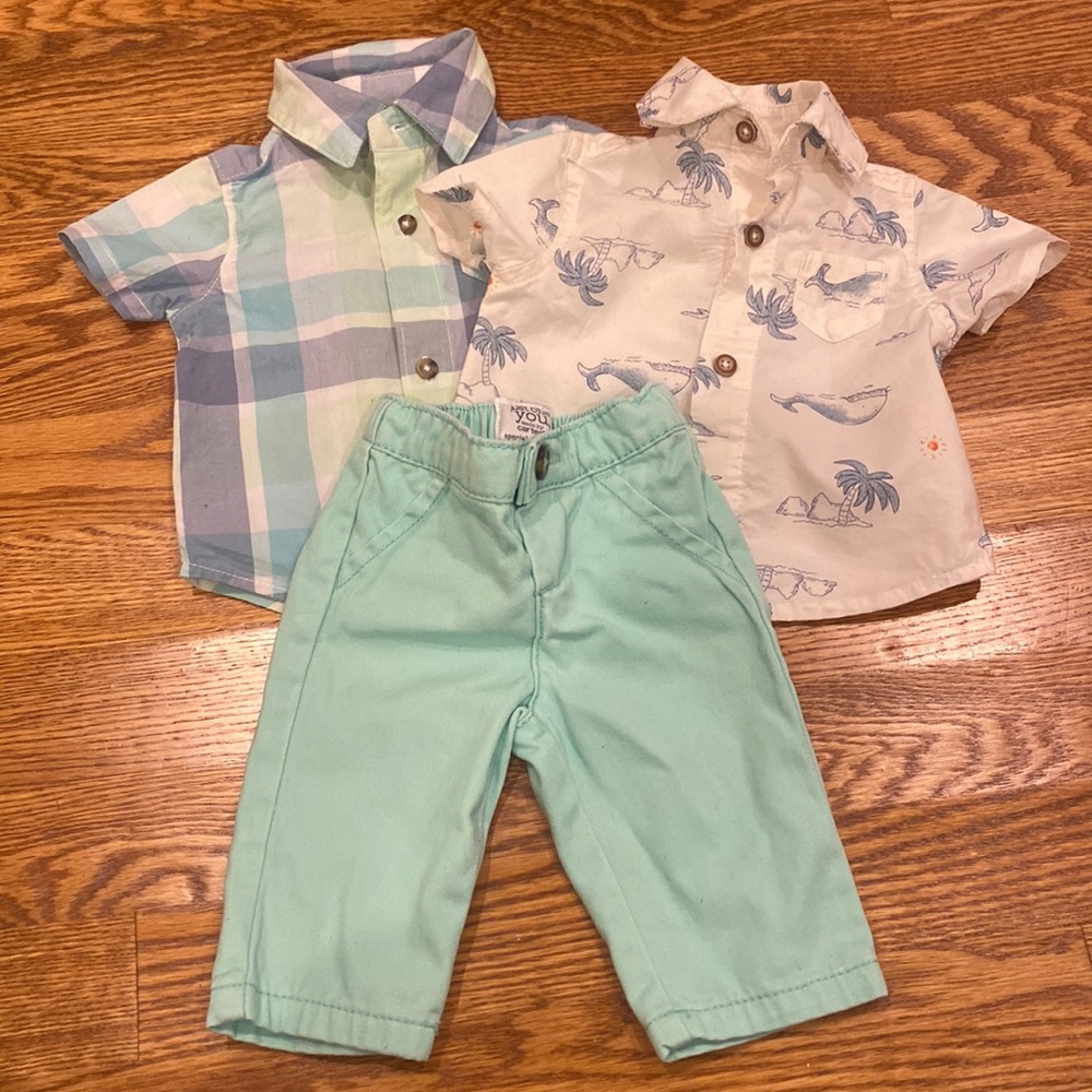 Newborn button down set